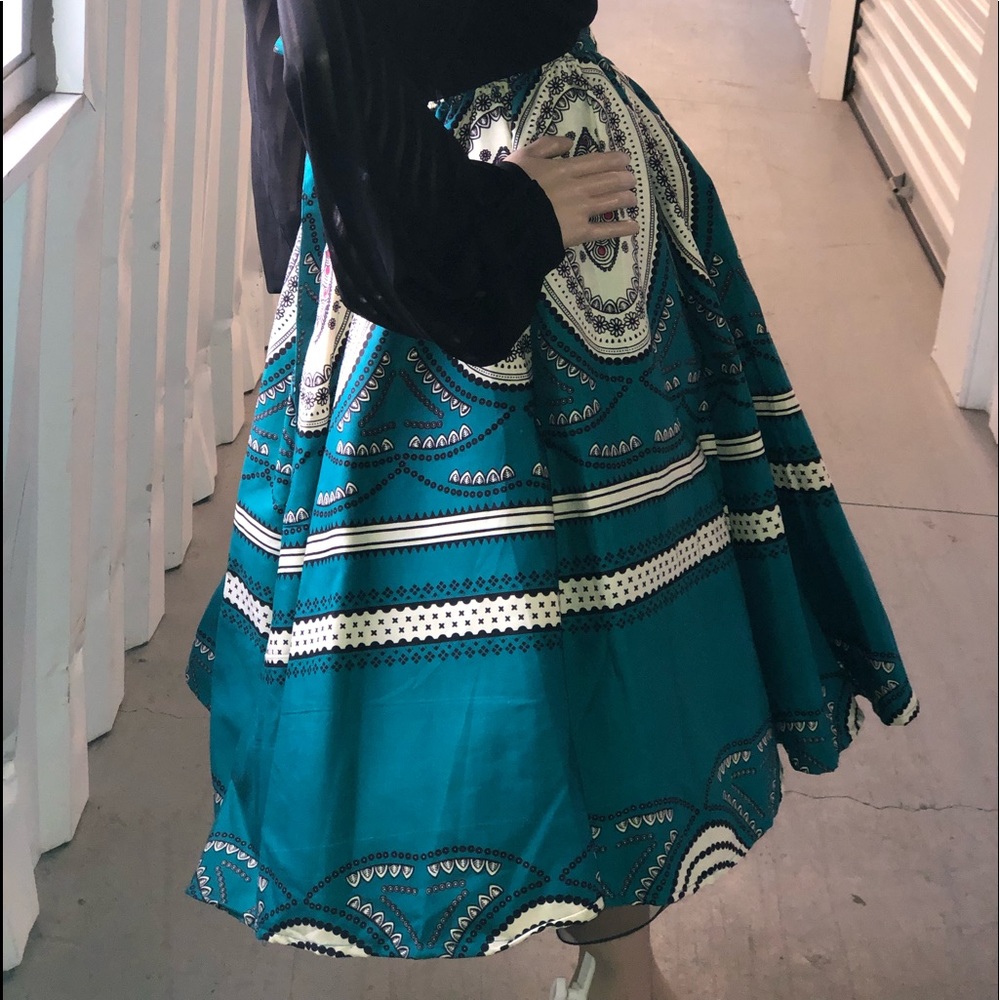 African Print Skirt Set